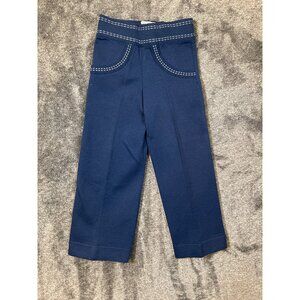 Vintage 1970's Danskin Navy "Full Fashioned" Pants with White Stitching Size 3